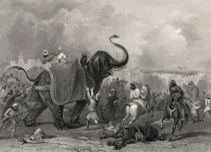Framed Print : Die Belagerung von Multan, Indien, 2