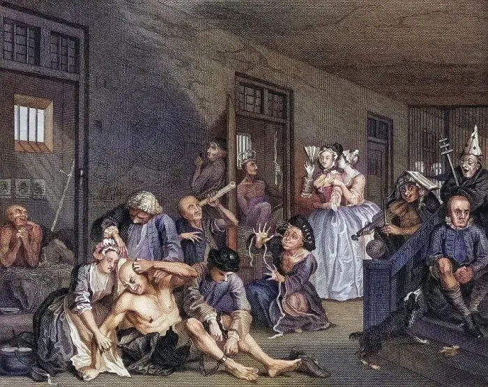 Framed Print : Die Fortschrittsszene der Rakes in Bedlam