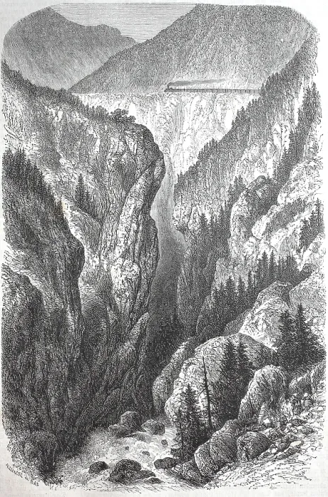 Framed Print : Die Mont Cenis Bahn an der Escillonschlucht