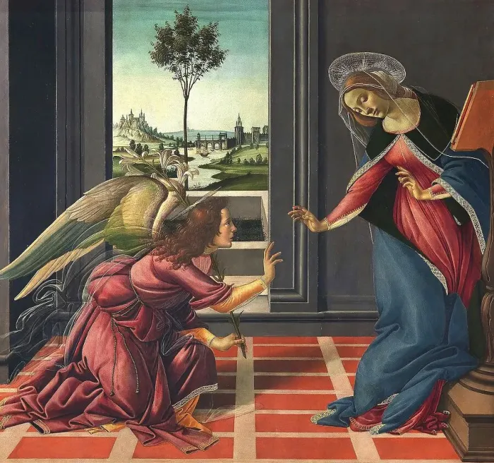 Framed Print : Die Verkuendigung, the annunciation (1489)