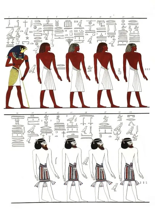 Framed Print : The different kinds of men known to the Egyptians