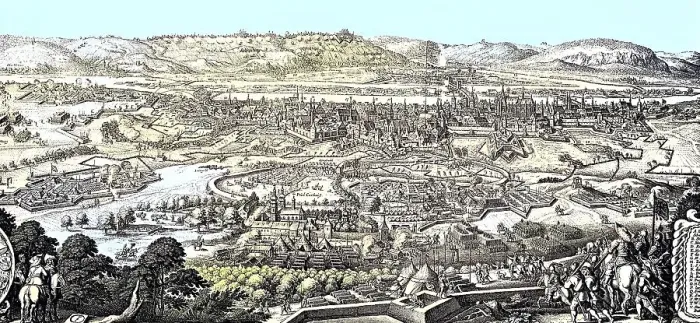 Framed Print : Digitally restored, Siege of Regensburg in 1634 Framed Print : Digitally restored, Siege of Regensburg in 1634