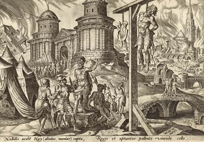 Framed Print : From The Disasters of The Jewish People: In the Bible (Joshua 8)
