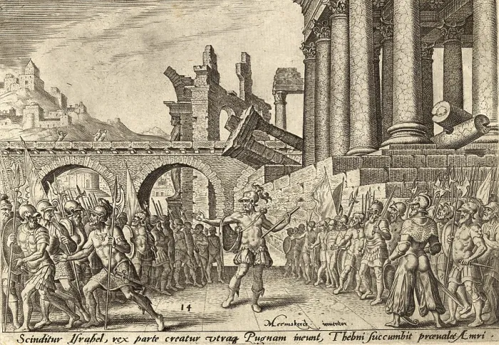 Framed Print : From The Disasters of The Jewish People: After the death of King Zimri