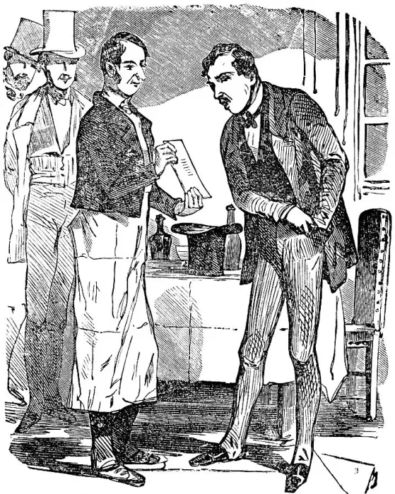 Framed Print : Distinguished gentleman complains about the high bill in a restaurant Framed Print : Distinguished gentleman complains about the high bill in a restaurant