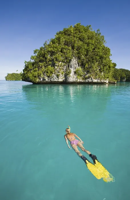 Framed Print : Diving in Palau, Micronesia, Palau