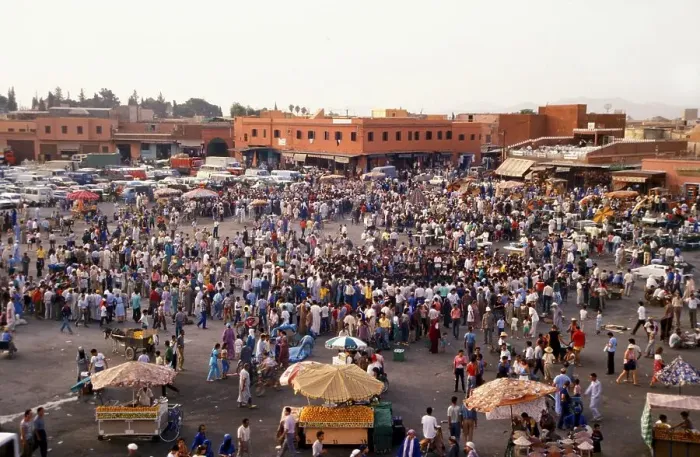 Framed Print : Djemaa el Fna Square, Marrakech, Morocco, Africa