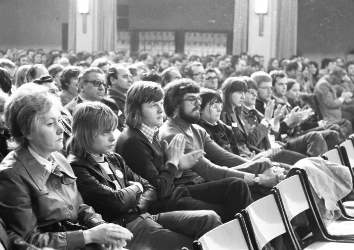 Framed Print : The DKP devoted a conference to local politics on 23 March 1974 in Bottrop Framed Print : The DKP devoted a conference to local politics on 23 March 1974 in Bottrop