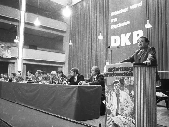 Framed Print : The DKP devoted a conference to local politics on 23 March 1974 in Bottrop