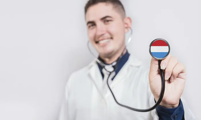Framed Print : Doctor showing stethoscope with Luxembourg flag Framed Print : Doctor showing stethoscope with Luxembourg flag