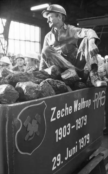 Framed Print : With the last dog the coal mine Waltrop ended its coal feeding in the coalfield on 29