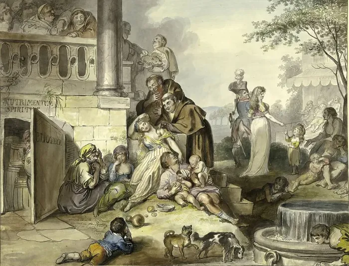 Framed Print : Dolce far niente, the sweet life in Naples around 1797 Framed Print : Dolce far niente, the sweet life in Naples around 1797