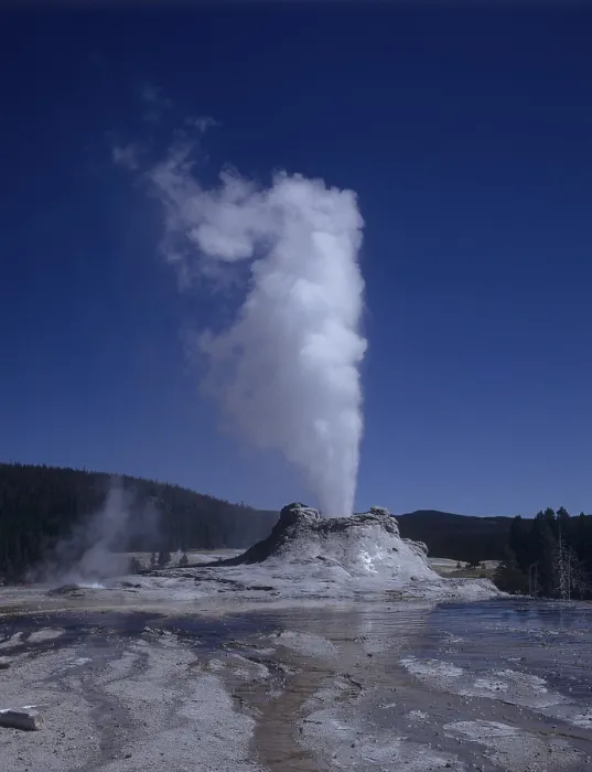 Framed Print : Dome Geyser in Yellowstone National Park