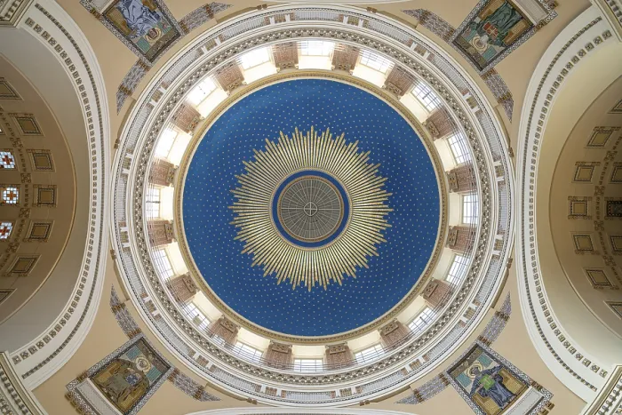 Framed Print : Dome of the Karl Borromaeus Church at the Vienna Central Cemetery