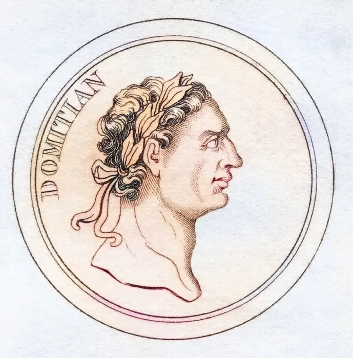 Framed Print : Domitian Titus Flavius Domitianus 51AD, 96AD Roman emperor last of the Flavian dynasty from the book Crabbs Historical Dictionary from 1825, Historical, digitally restored reproduction from a 19th century original, Record date not stated Framed Print : Domitian Titus Flavius Domitianus 51AD, 96AD Roman emperor last of the Flavian dynasty from the book Crabbs Historical Dictionary from 1825, Historical, digitally restored reproduction from a 19th century original, Record date not stated