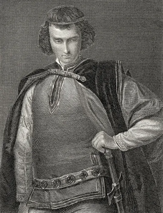 Framed Print : Don Cesar, character from the tragedy The Bride of Messina by Friedrich Schiller