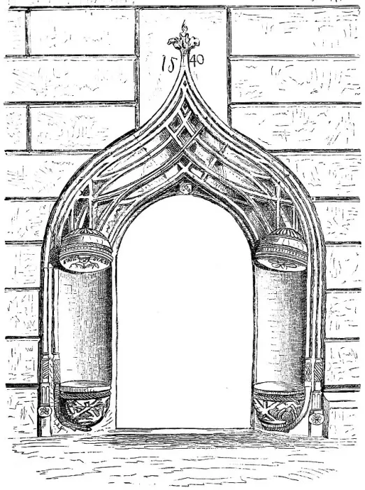 Framed Print : Door to the Luther House, former monastery in Wittenberg, a gift from the Elector to Luther, year 1540, ornamentation, historical illustration 1883 Framed Print : Door to the Luther House, former monastery in Wittenberg, a gift from the Elector to Luther, year 1540, ornamentation, historical illustration 1883