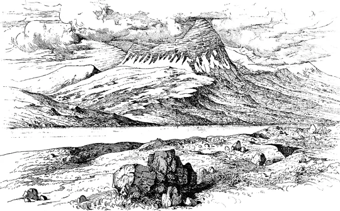 Framed Print : Dormant volcano Skarosheioi (1054 m) in the west of the Atlantic island