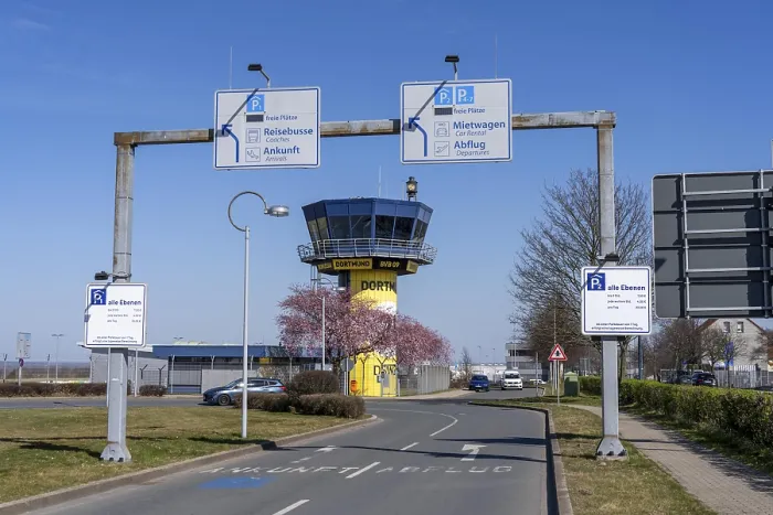 Framed Print : Dortmund Airport, DTM, Air Traffic Control Tower