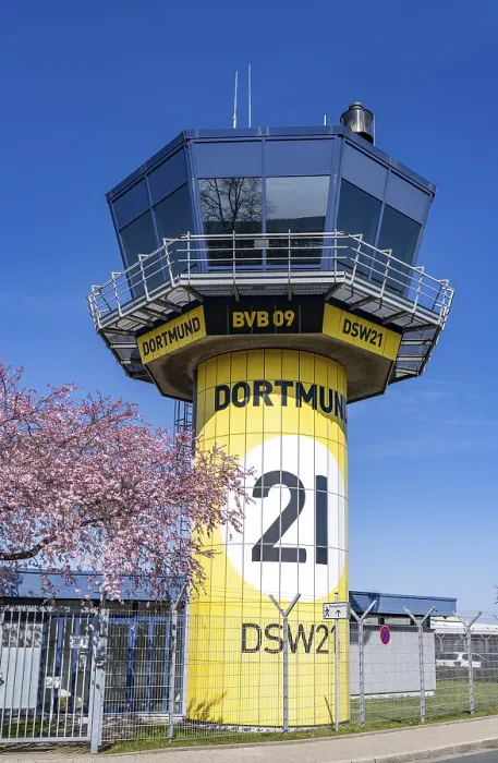 Framed Print : Dortmund Airport, DTM, Air Traffic Control Tower