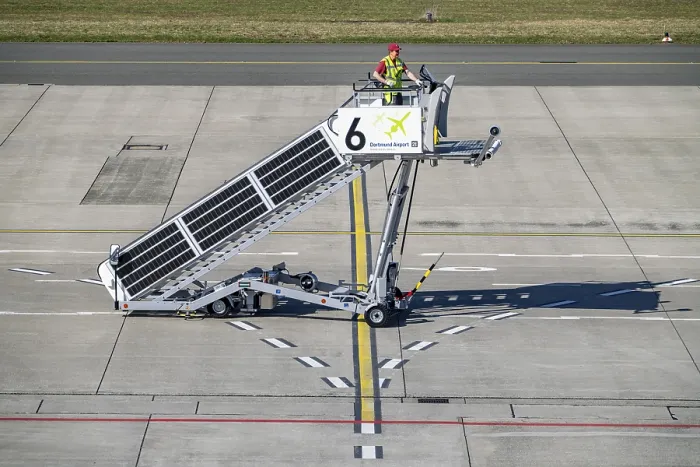 Framed Print : Dortmund Airport, DTM, apron, in front of the terminal