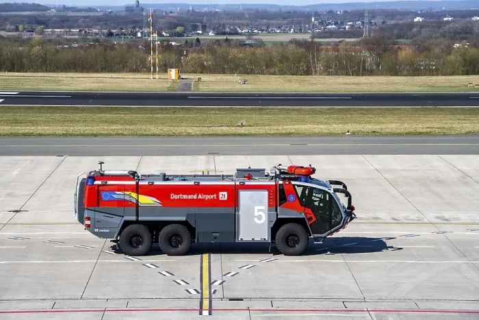 Framed Print : Dortmund Airport, DTM, apron, in front of the terminal