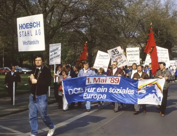 Framed Print : Dortmund. DGB demonstration and rally on 1 Framed Print : Dortmund. DGB demonstration and rally on 1