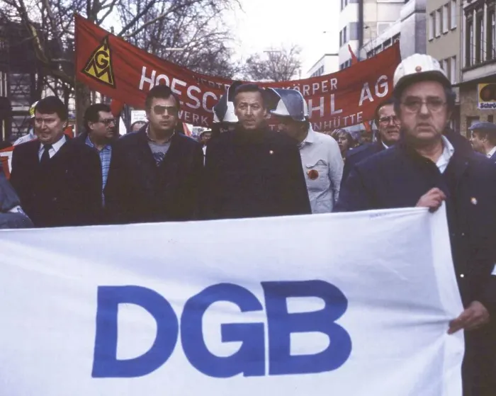 Framed Print : Dortmund. DGB demonstration against unemployment on 20 Framed Print : Dortmund. DGB demonstration against unemployment on 20