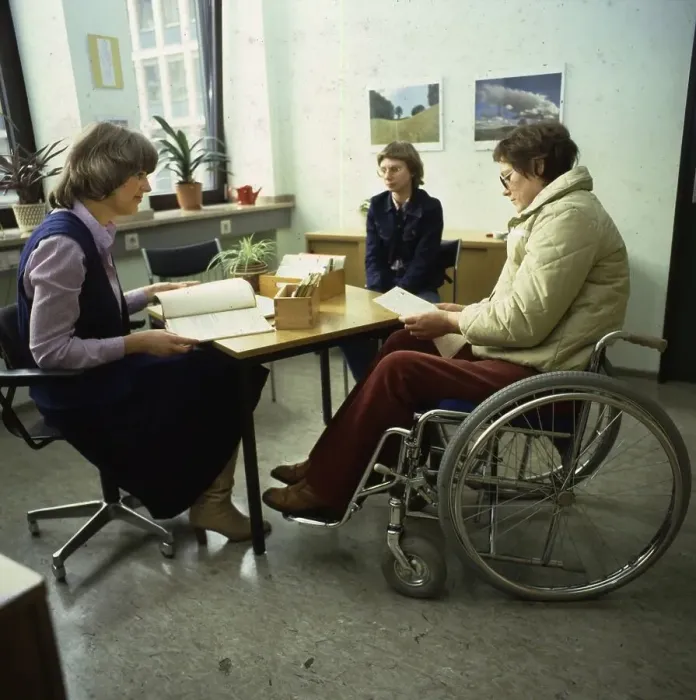 Framed Print : Dortmund. Employment office. Counselling youths