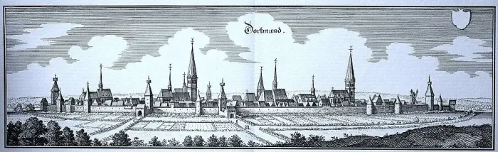 Framed Print : Dortmund in the Middle Ages, North Rhine-Westphalia