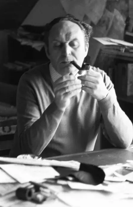 Framed Print : The Dortmund writer Josef Reding on 27