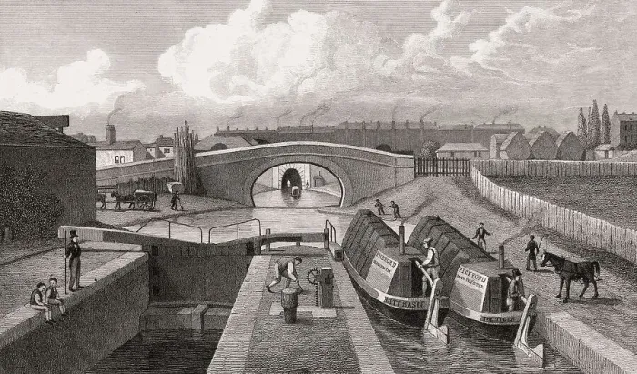 Framed Print : The Double Lock and East Entrance to the Islington Tunnel
