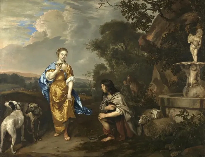 Framed Print : Double Portrait of a Young Couple as Granida and Daiphilo