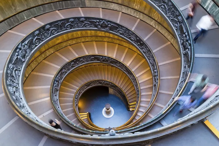 Framed Print : Double Spiral stairs by Giuseppe Momo in 1932 Framed Print : Double Spiral stairs by Giuseppe Momo in 1932