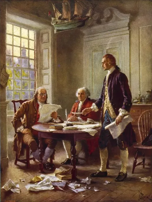 Framed Print : Drafting the Declaration of Independence