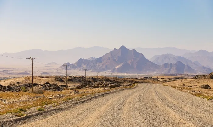 Framed Print : Dramatic view of Namibian mountains as you enter the Richtersveld National Park