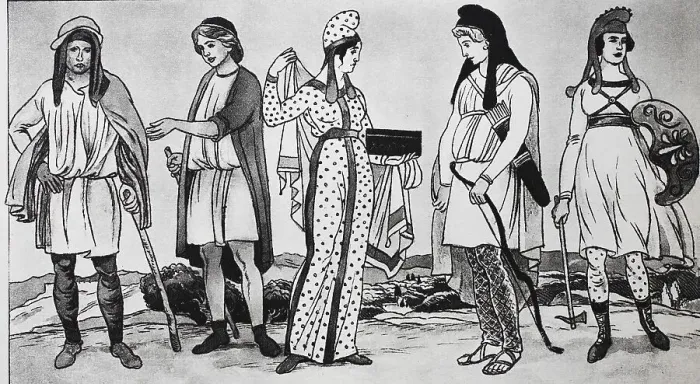 Framed Print : Dress fashion of the Phrygians Framed Print : Dress fashion of the Phrygians
