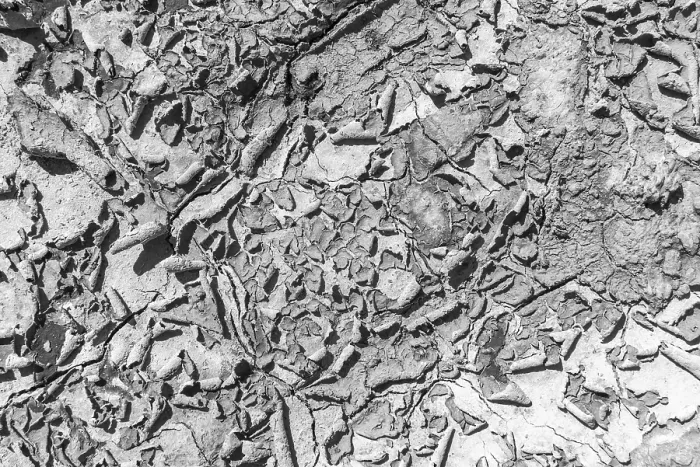 Framed Print : Dried out layers of earth in black and white Framed Print : Dried out layers of earth in black and white