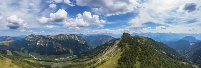 Framed Print : Drone image, Hochwieskopf, Osterhorngruppe Framed Print : Drone image, Hochwieskopf, Osterhorngruppe
