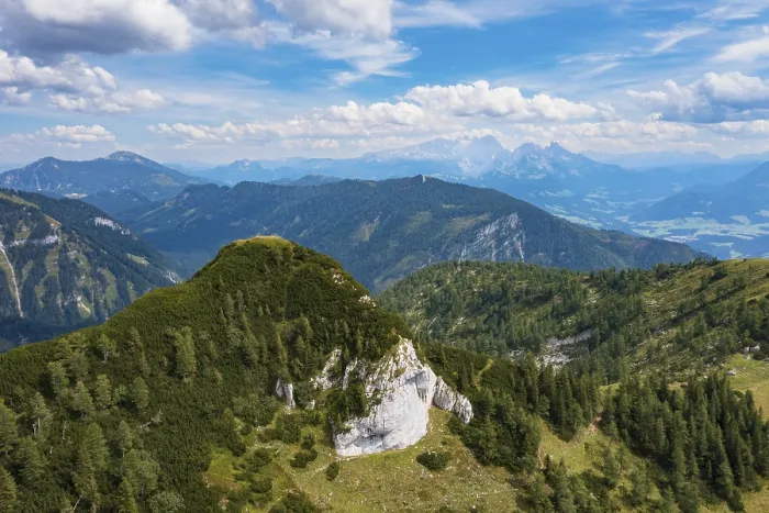 Framed Print : Drone image, Hochwieskopf, Osterhorngruppe