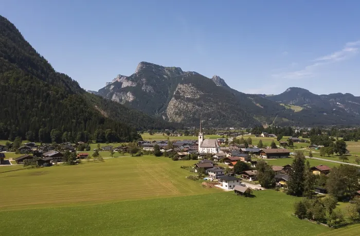 Framed Print : Drone image, Sankt Martin bei Lofer Framed Print : Drone image, Sankt Martin bei Lofer