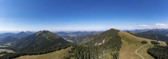 Framed Print : Drone image, Spielbergalm with Spielberg and Wieserhoerndl