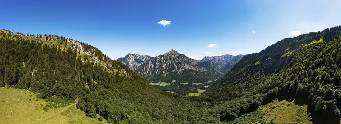 Framed Print : Drone image, Weissenbachtal with Rinnkogel and Rettenkogel Framed Print : Drone image, Weissenbachtal with Rinnkogel and Rettenkogel
