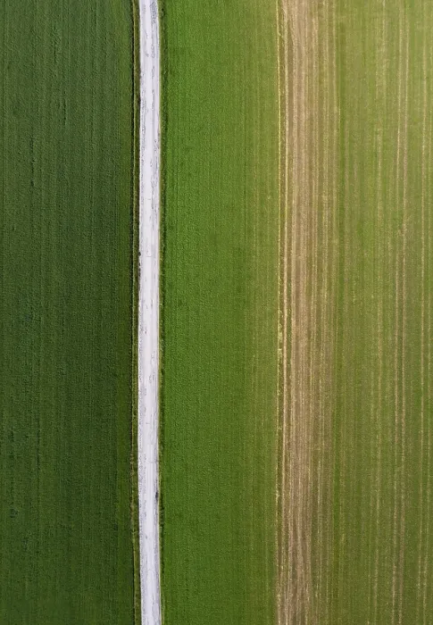 Framed Print : Drone shot, agricultural landscape Framed Print : Drone shot, agricultural landscape