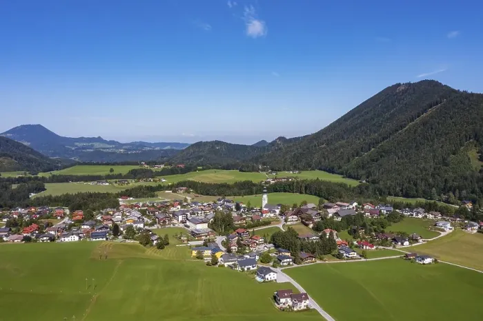 Framed Print : Drone shot, Faistenau with Lidaunberg