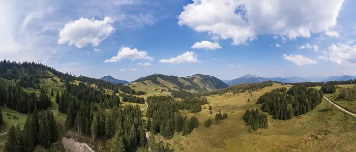 Framed Print : Drone shot of the Illingeralm with a view of the Pillsteinhoehe and Zwoelferhorn Framed Print : Drone shot of the Illingeralm with a view of the Pillsteinhoehe and Zwoelferhorn