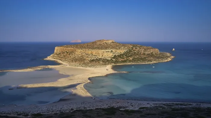 Framed Print : Drone shot, lagoon, Balos, beach