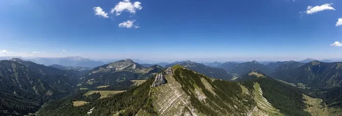 Framed Print : Drone shot, panorama shot, mountain landscape Framed Print : Drone shot, panorama shot, mountain landscape