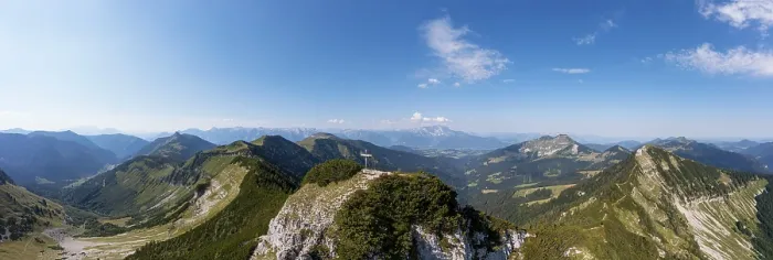 Framed Print : Drone shot, panorama shot, mountain landscape Framed Print : Drone shot, panorama shot, mountain landscape