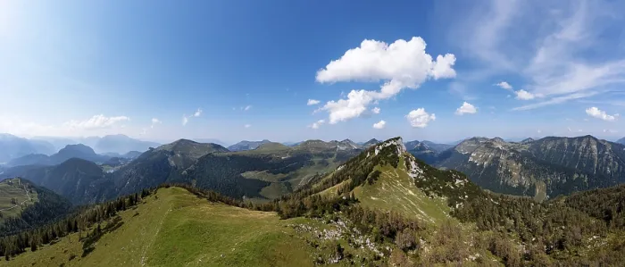 Framed Print : Drone shot, At the summit of Hochbuehel with view to Hochwieskopf